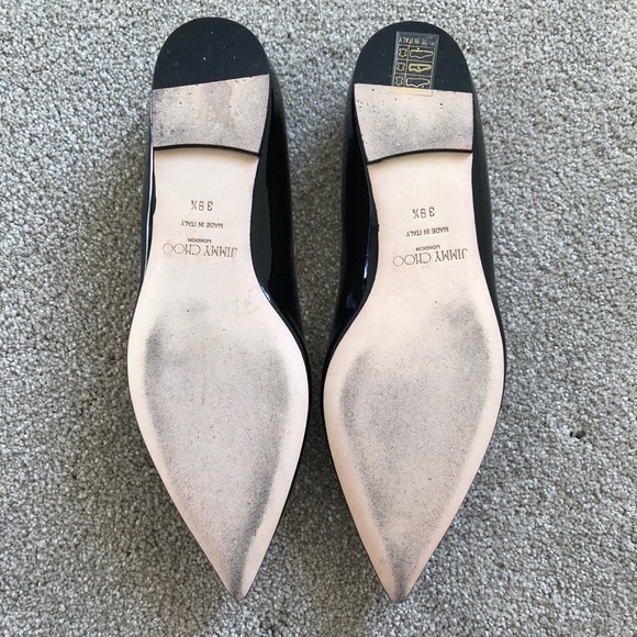 Jimmy Cho Patent Gala Loafers in Black - Picture 7 of 8